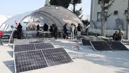 TSE Depremzedeler İçin Güneş Paneli Kurulumu Yapıyor